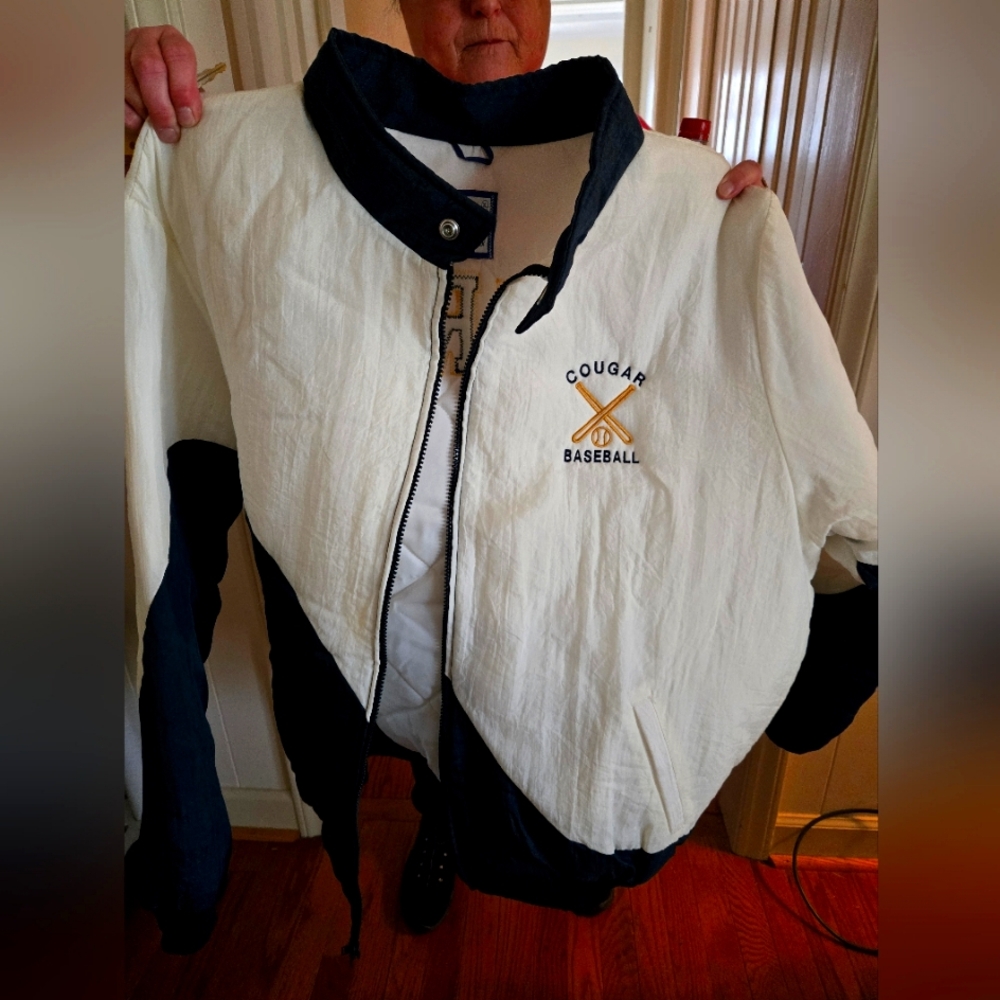 Averett Cougar Baseball Women's Jacket - Black and White